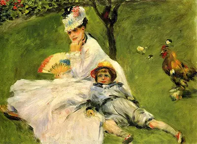 Camille Monet and her Son Jean in the Garden at Argenteuil Pierre-Auguste Renoir